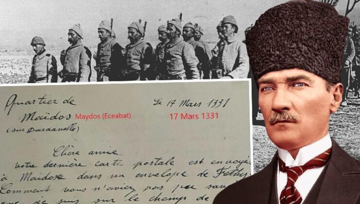 Mustafa Kemal Atatürk’ün 18 Mart’tan önce Madam Corinne’ye yazdığı mektup ortaya çıktı